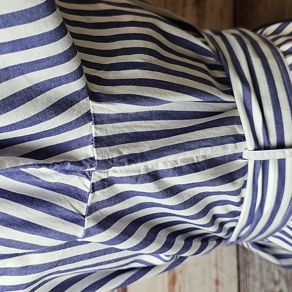 NWT FREE ASSEMBLY STRIPED LONG SLEEVE BELTED BUTTON-UP SHIRT DRESS - Picture 5 of 15